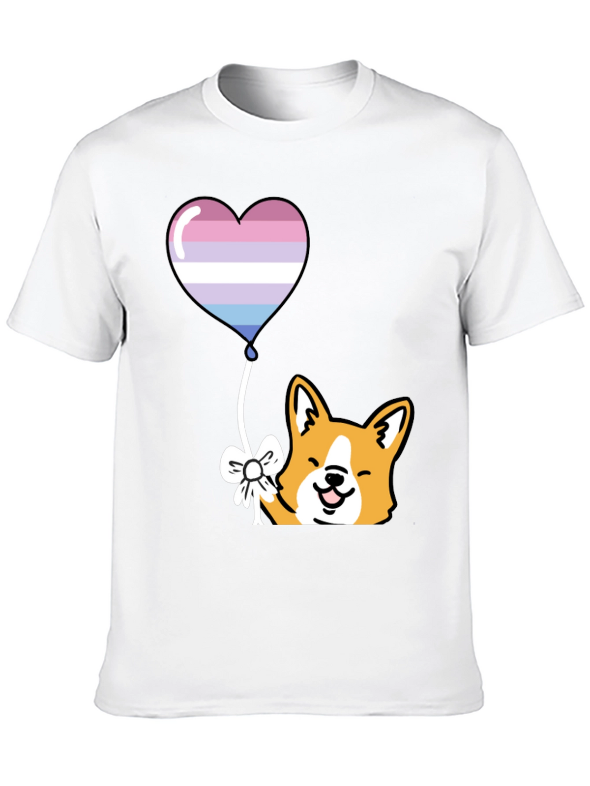 Corgi Heart Balloon Graphic Tee
