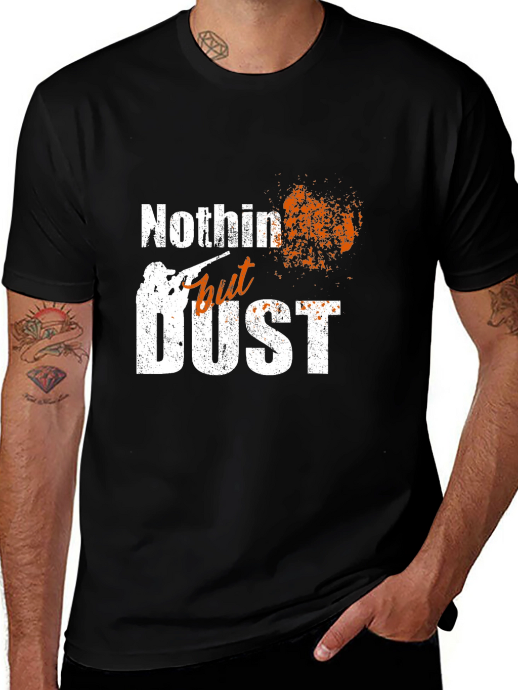 Nothin But Dust Mens Black Graphic Tee