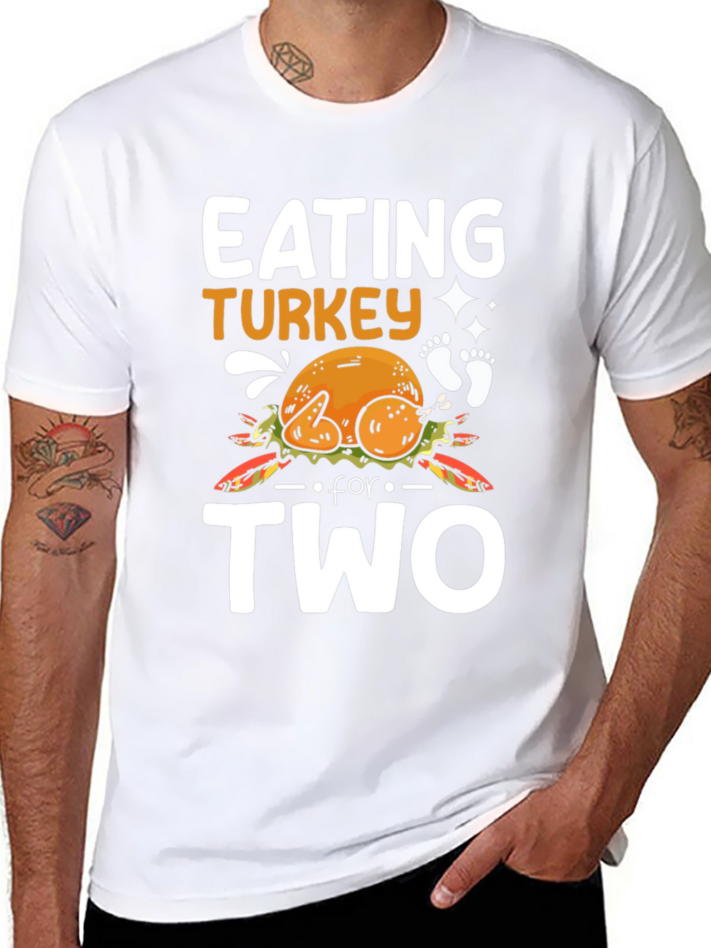 Eating Turkey For Two Thanksgiving Pregnancy T-Shirt