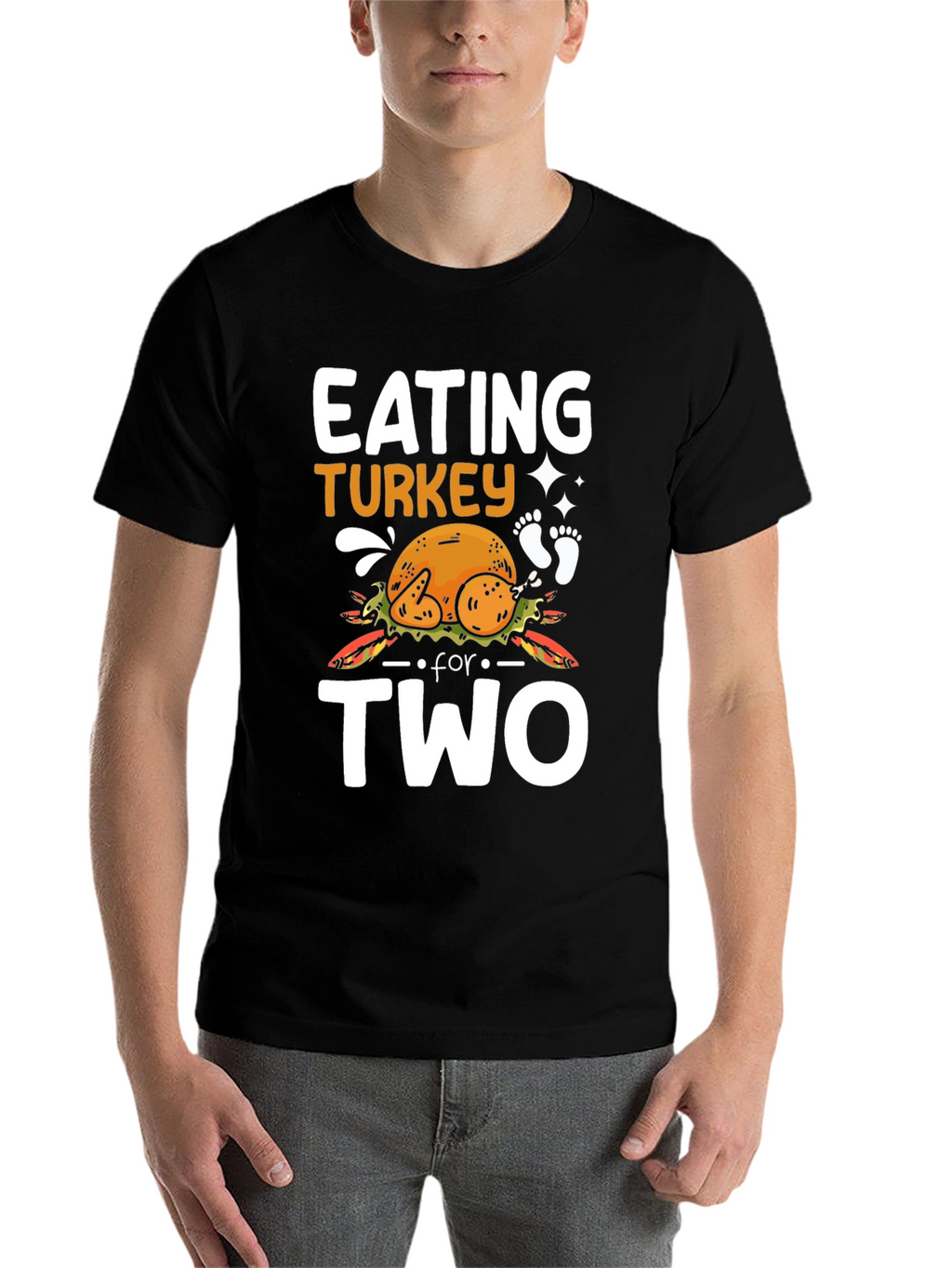 Eating Turkey For Two Thanksgiving Pregnancy T-Shirt