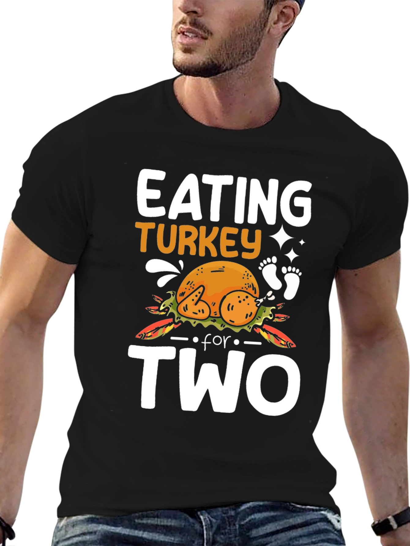 Eating Turkey For Two Thanksgiving Pregnancy T-Shirt