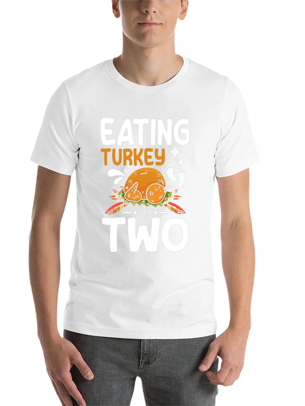 Eating Turkey For Two Thanksgiving Pregnancy T-Shirt