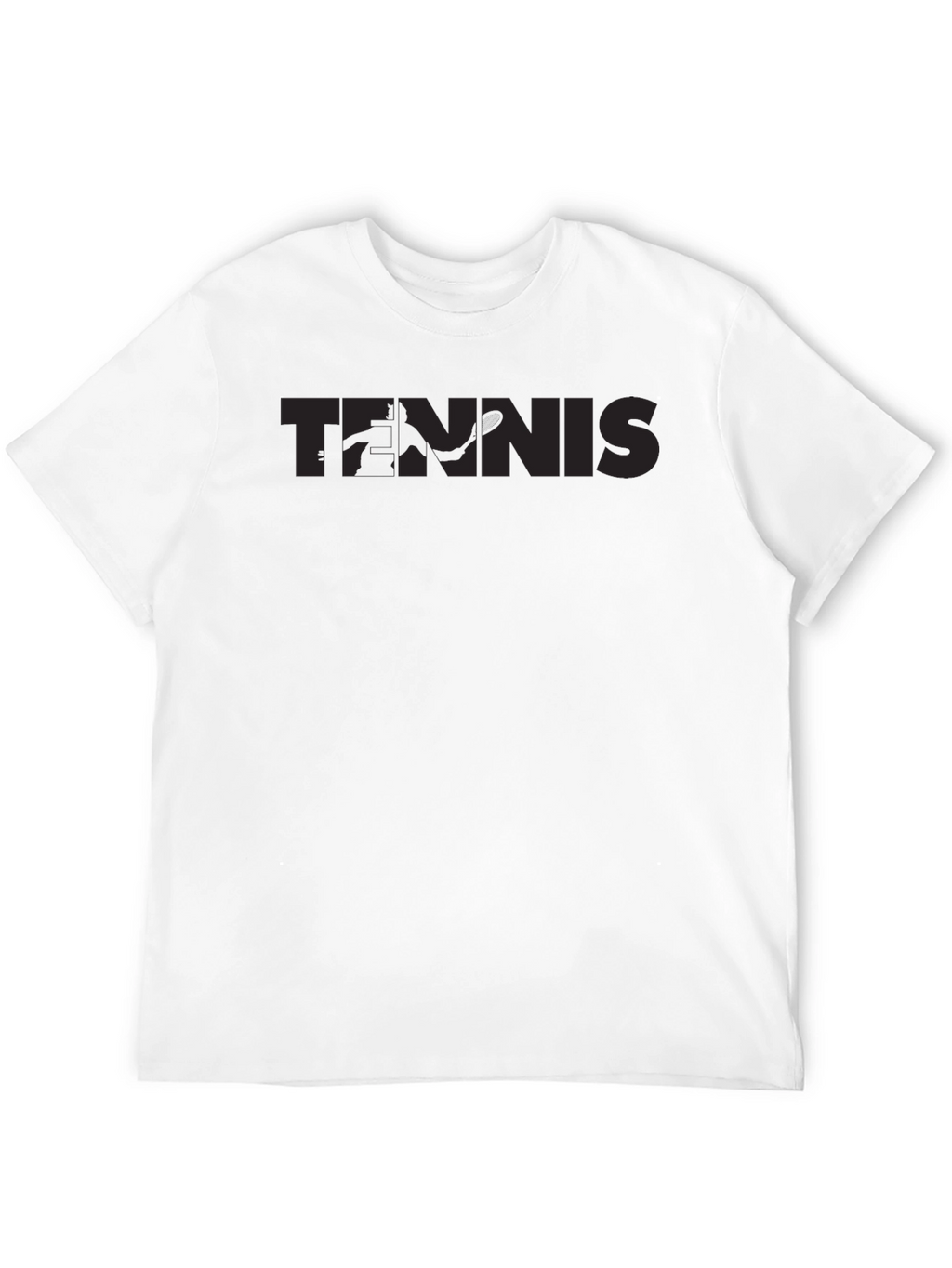 Black Tennis Graphic Crewneck T-Shirt