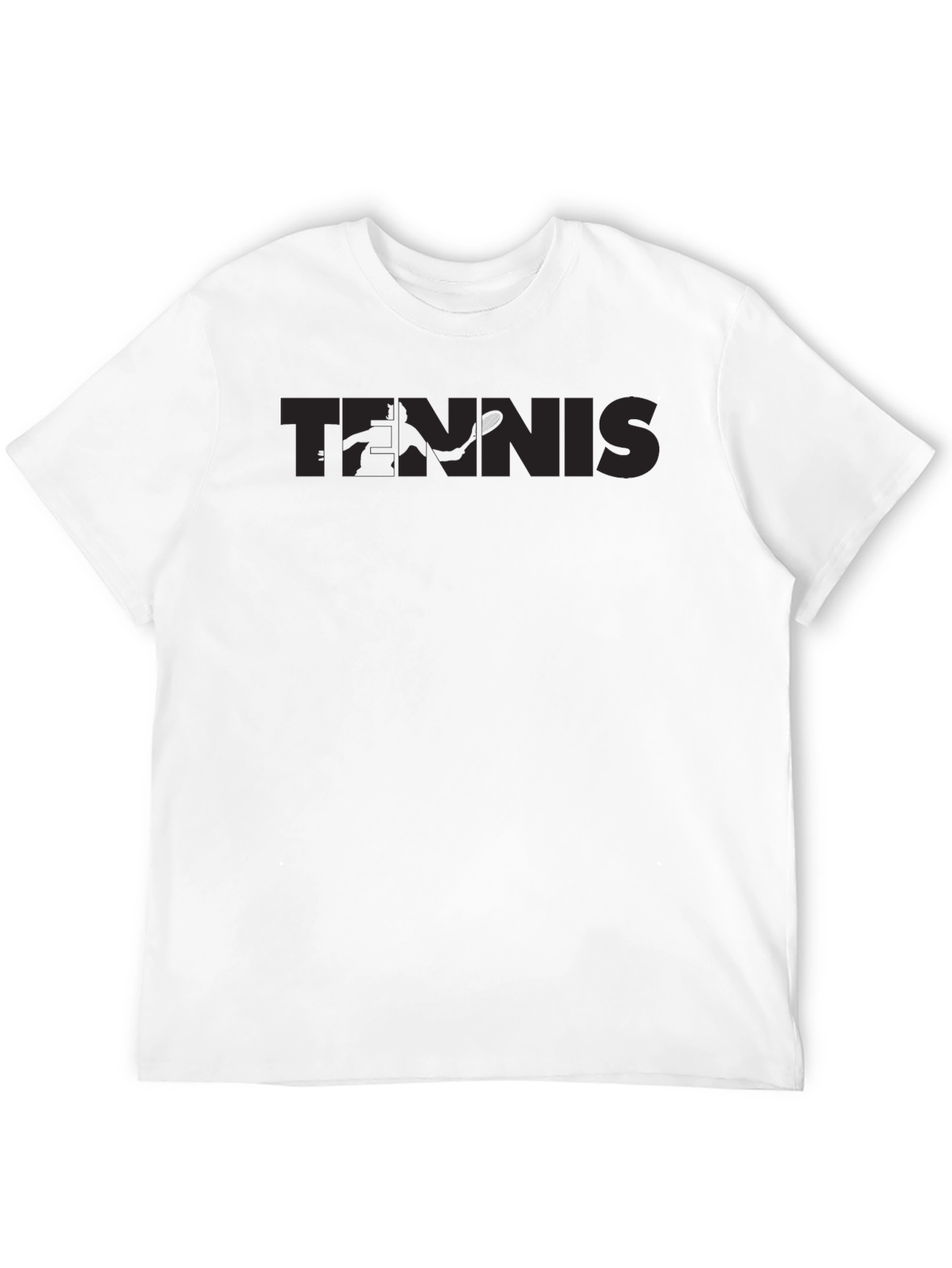 Black Tennis Graphic Crewneck T-Shirt