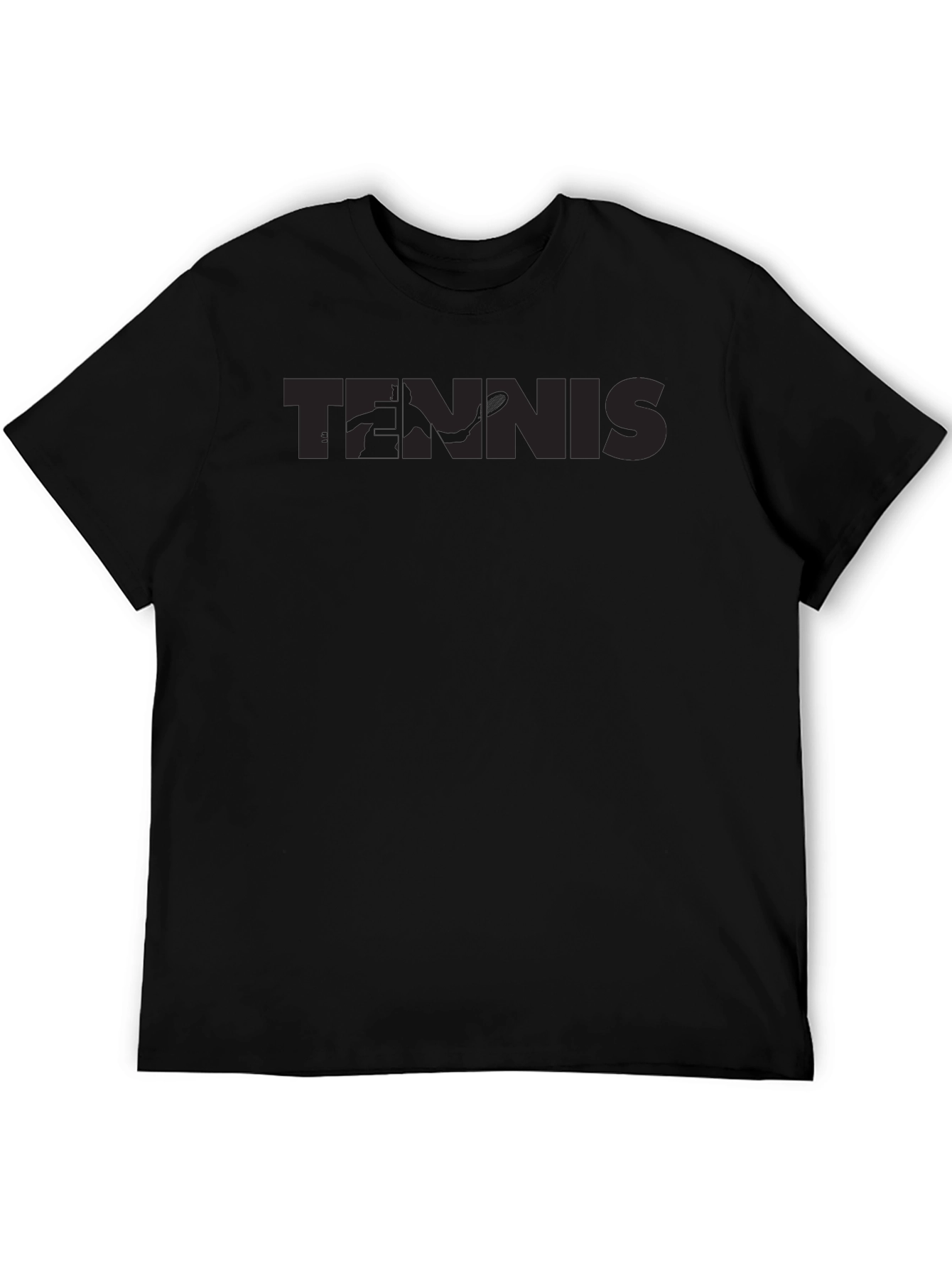 Black Tennis Graphic Crewneck T-Shirt