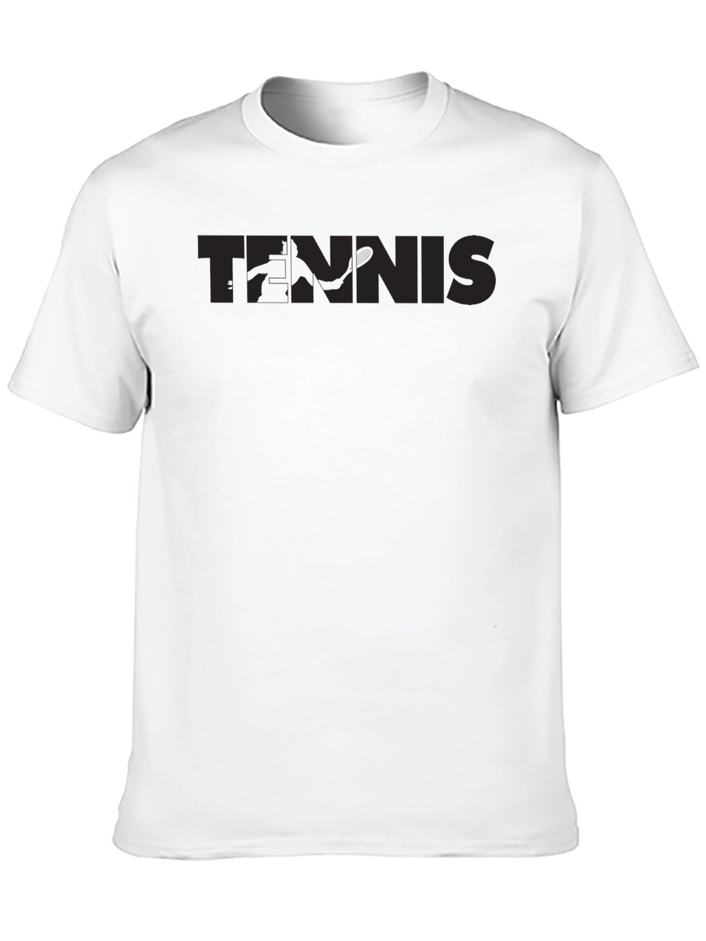 Black Tennis Graphic Crewneck T-Shirt
