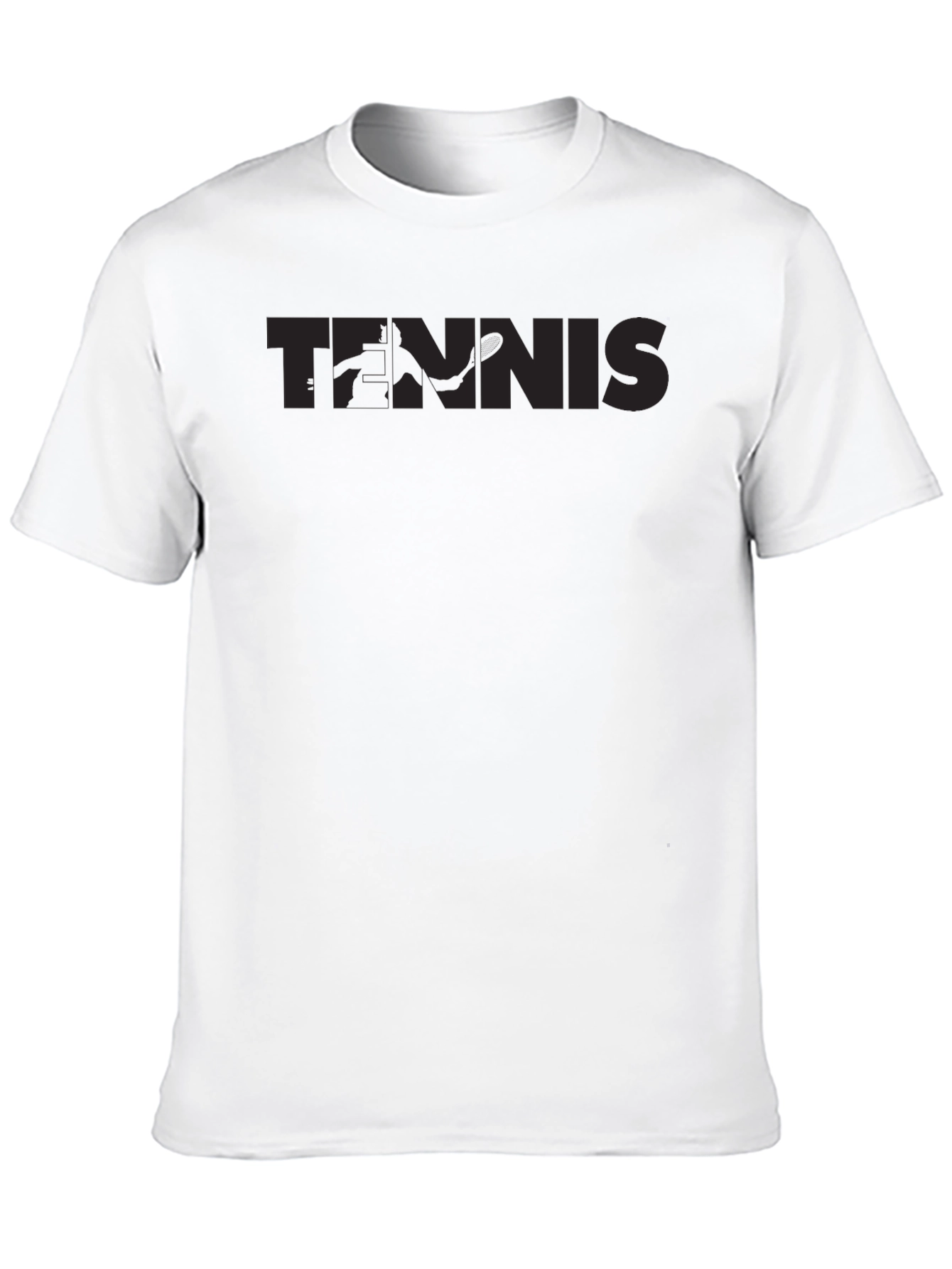 Black Tennis Graphic Crewneck T-Shirt