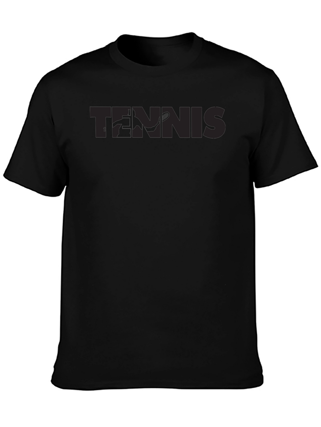 Black Tennis Graphic Crewneck T-Shirt