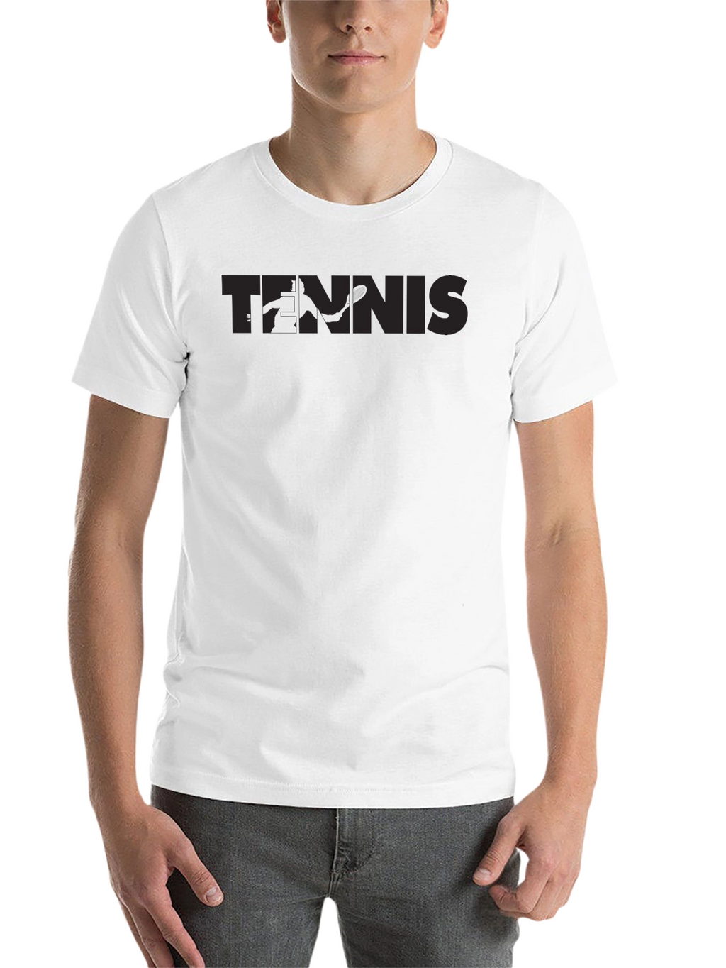Black Tennis Graphic Crewneck T-Shirt