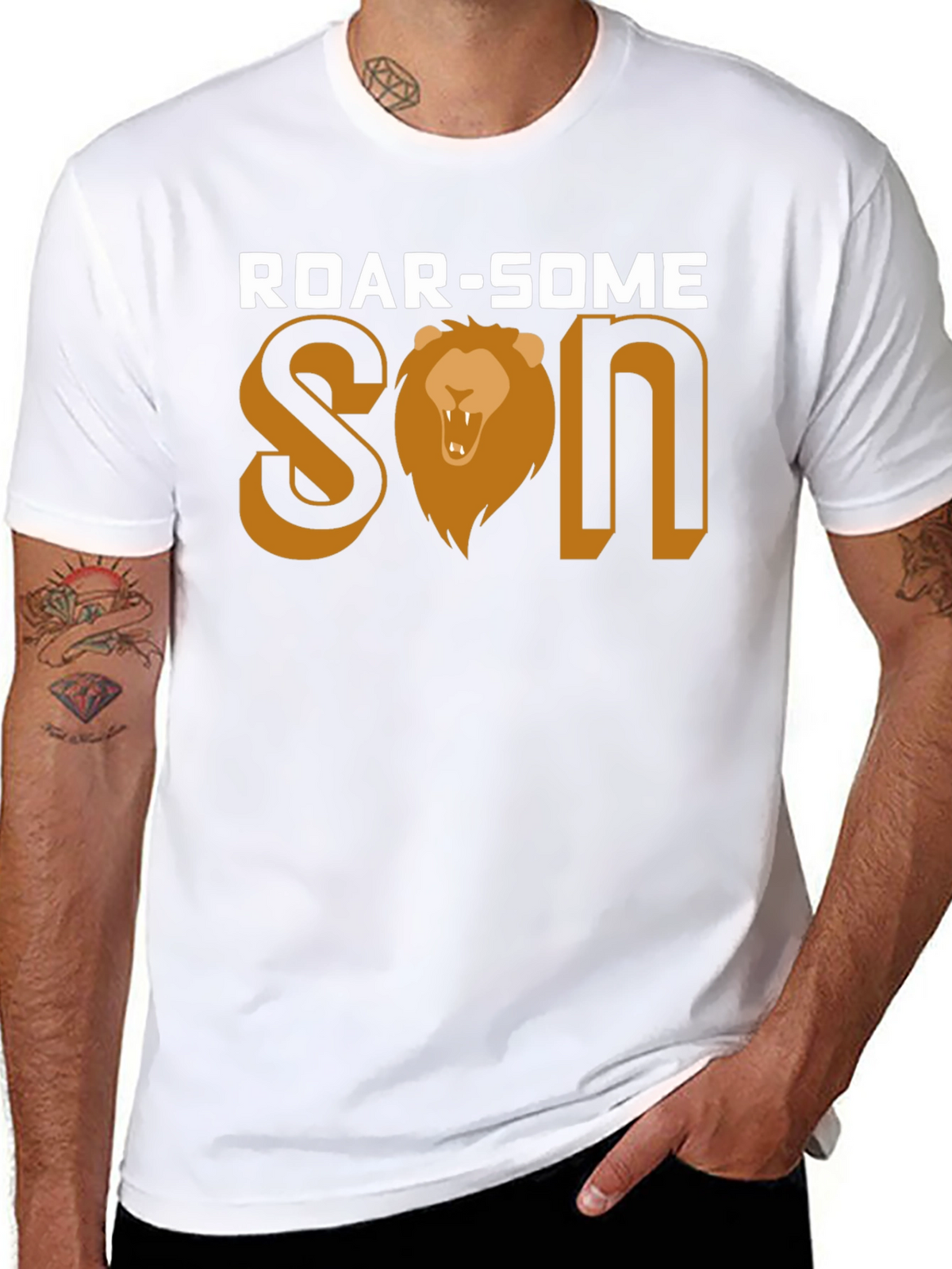 Roar-Some Son Graphic Tee - Lion Design