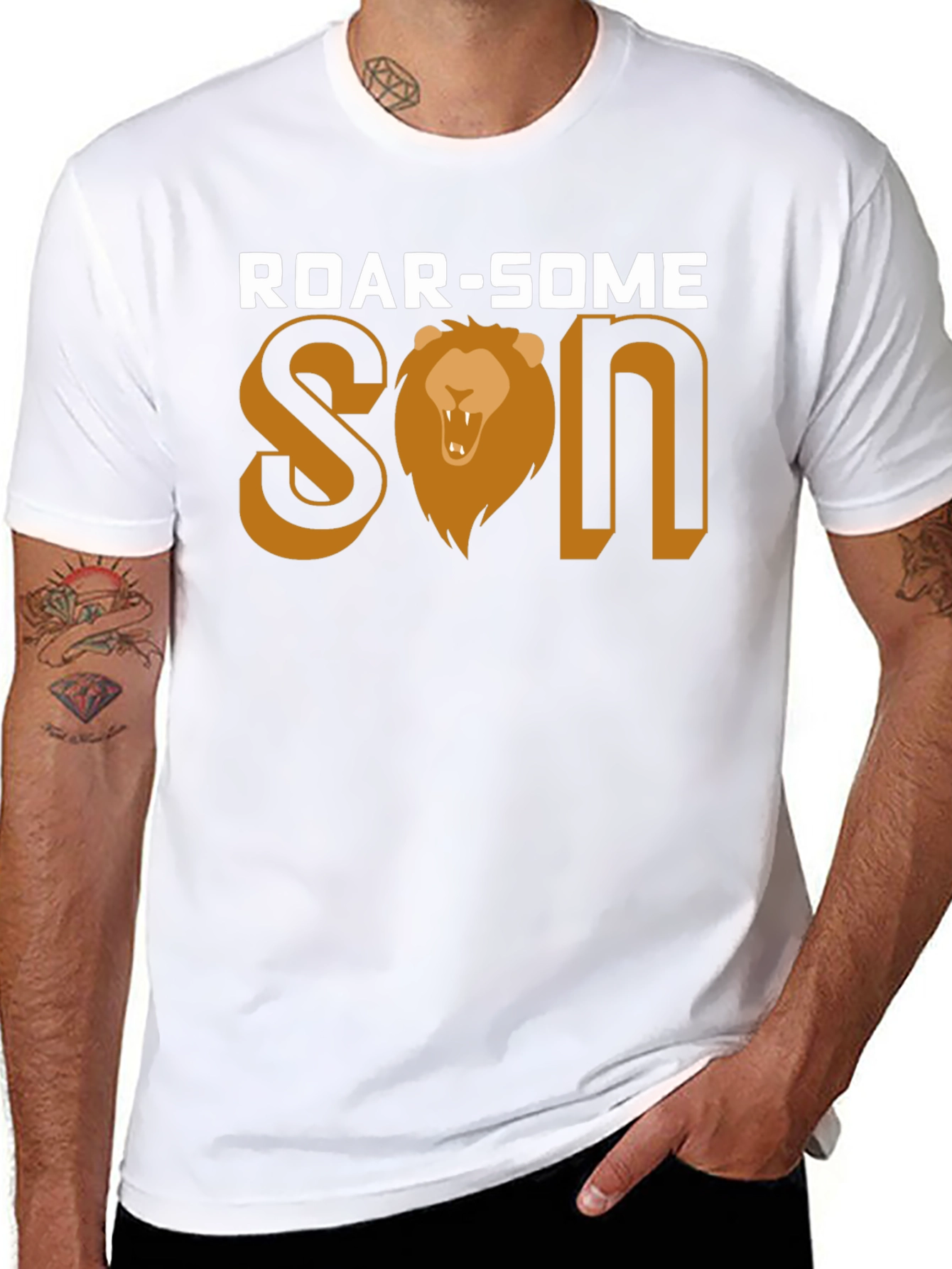 Roar-Some Son Graphic Tee - Lion Design