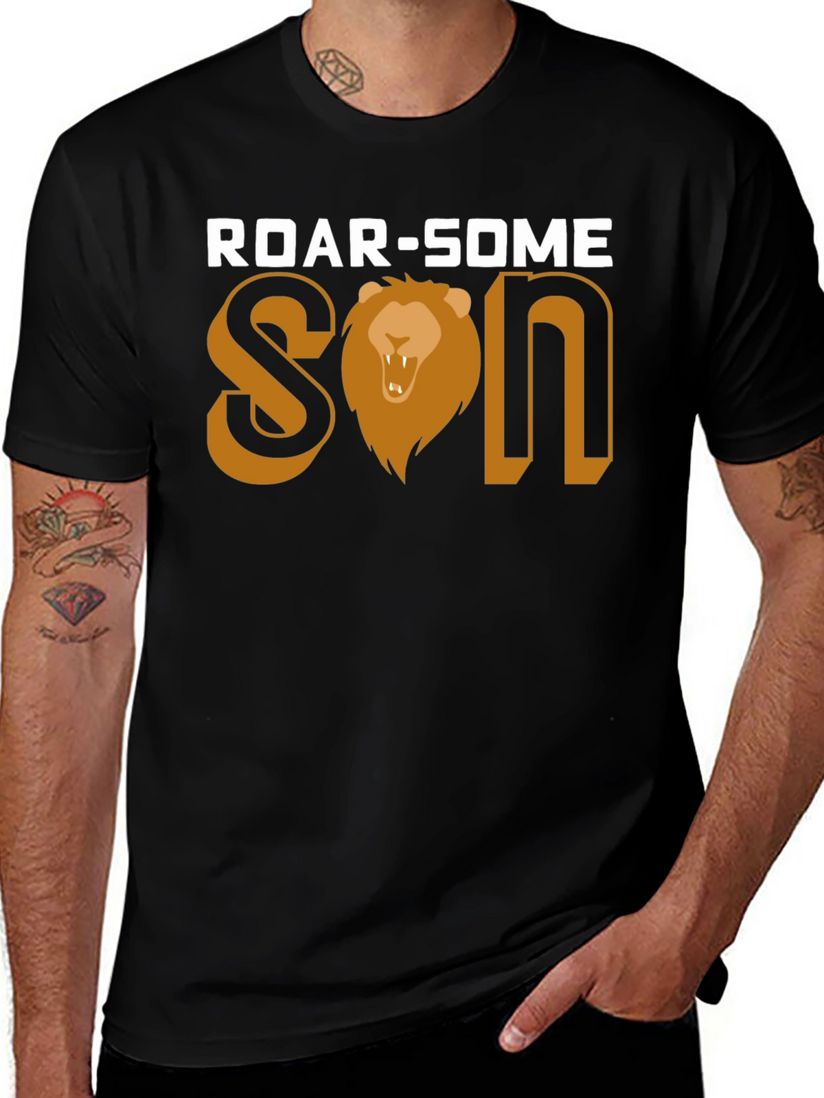 Roar-Some Son Graphic Tee - Lion Design