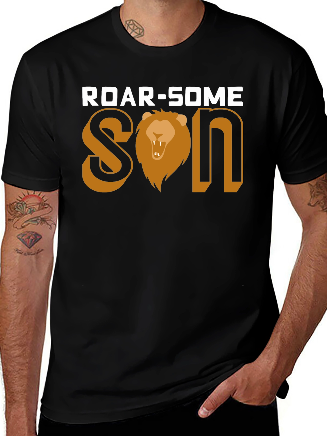 Roar-Some Son Graphic Tee - Lion Design