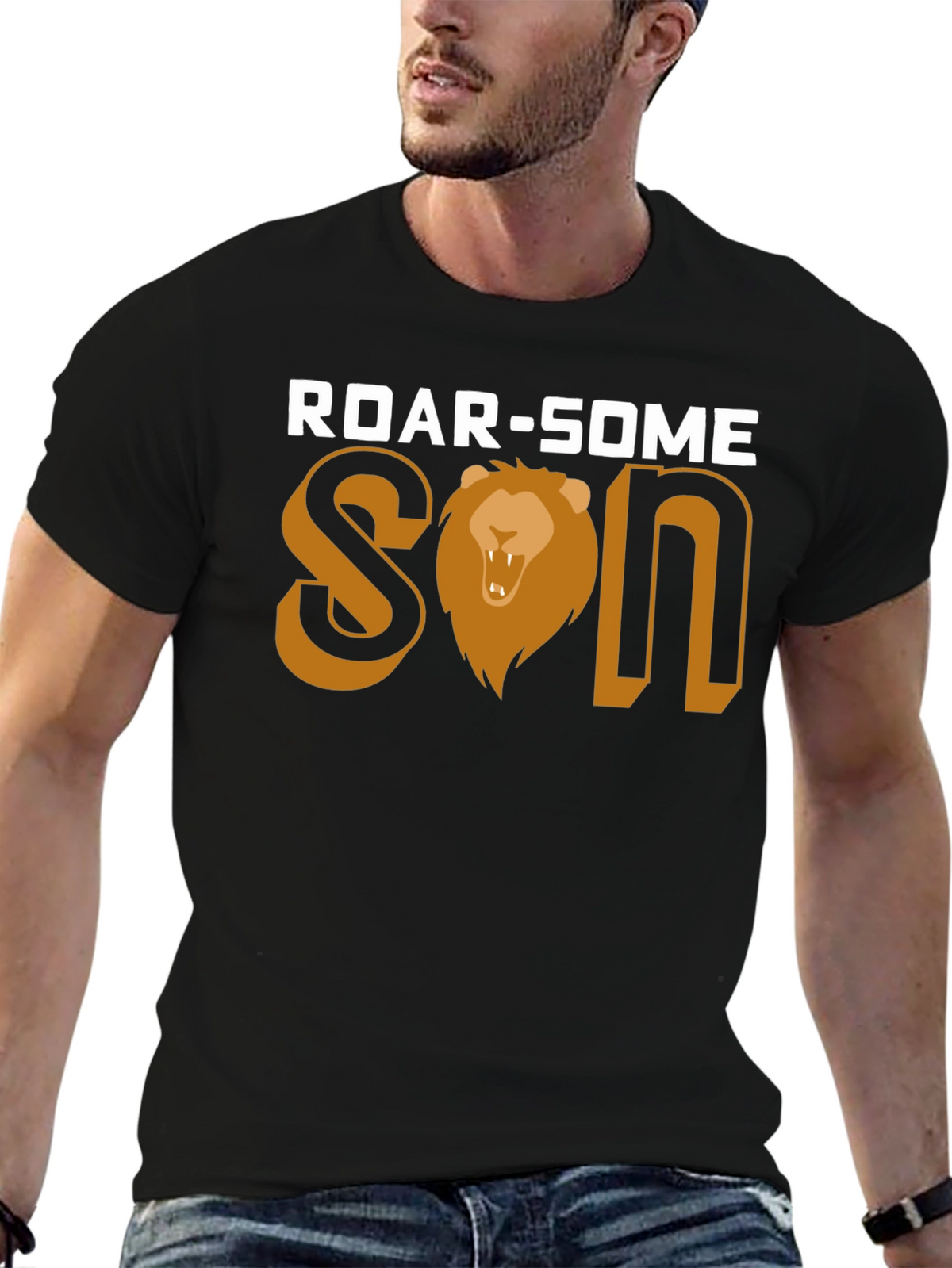 Roar-Some Son Graphic Tee - Lion Design