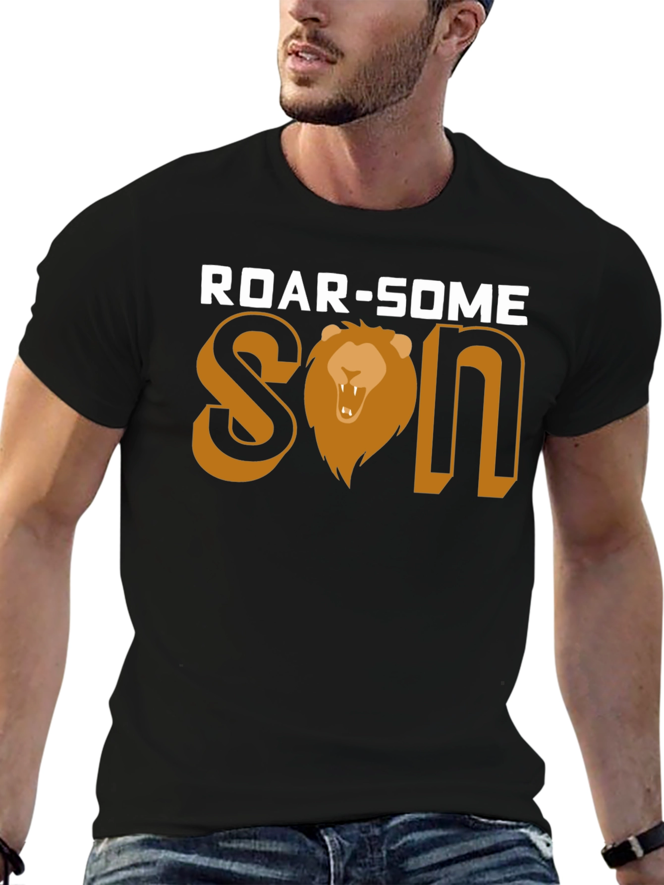 Roar-Some Son Graphic Tee - Lion Design