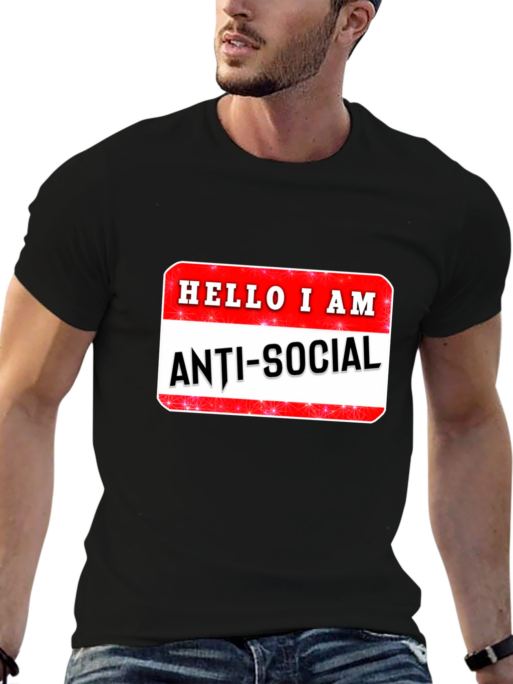 Anti-Social Graphic T-Shirt - Introvert Humor Tee