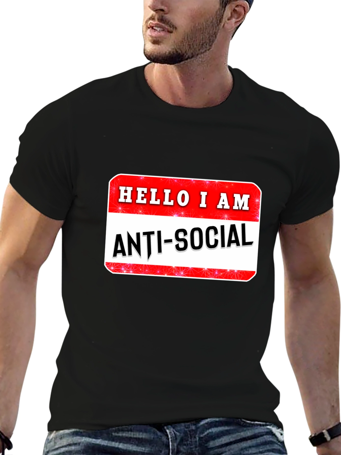 Anti-Social Graphic T-Shirt - Introvert Humor Tee
