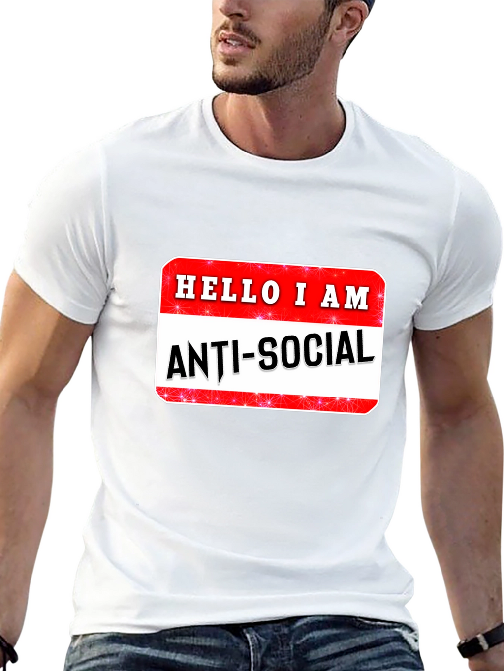 Anti-Social Graphic T-Shirt - Introvert Humor Tee