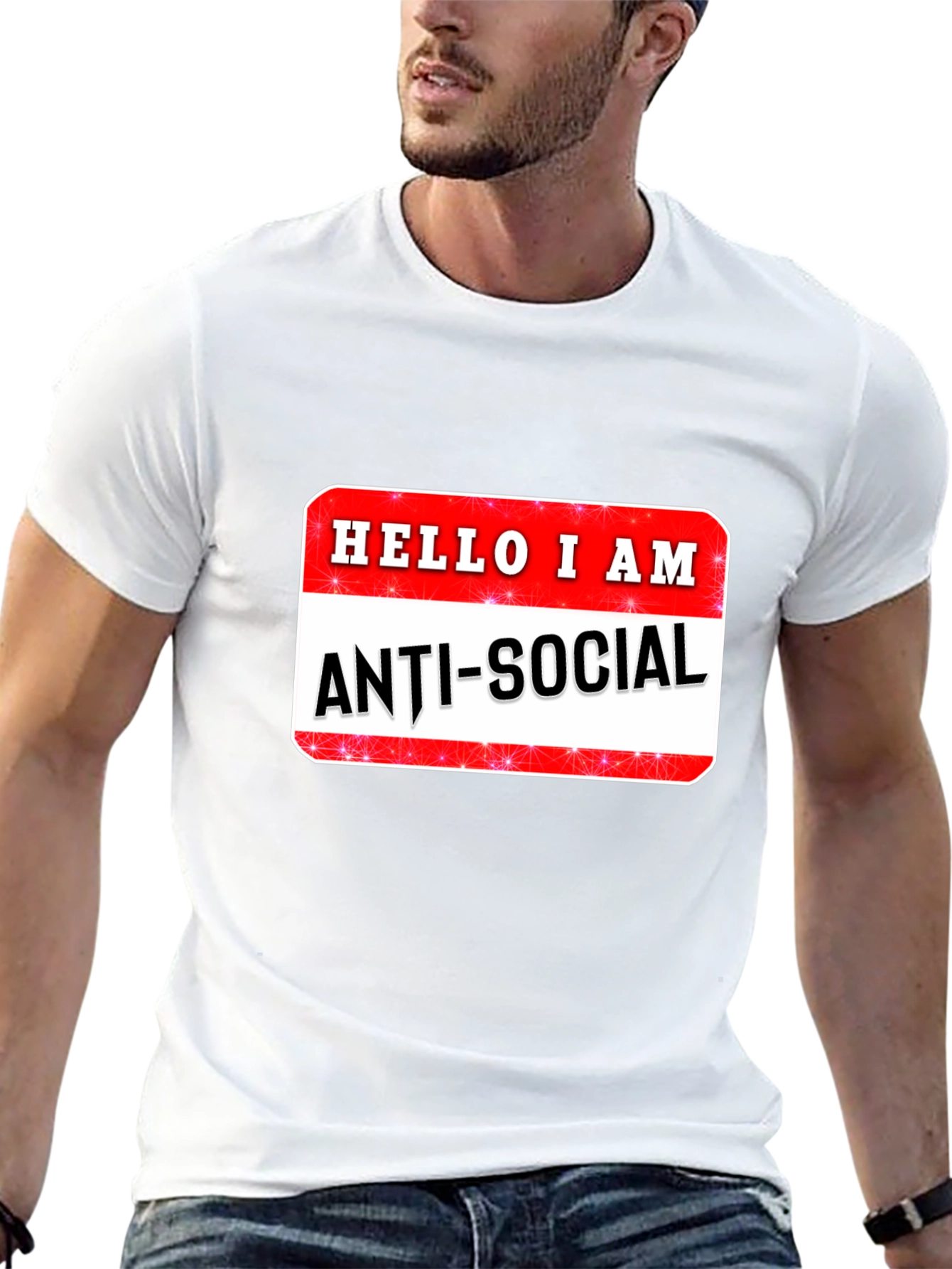 Anti-Social Graphic T-Shirt - Introvert Humor Tee