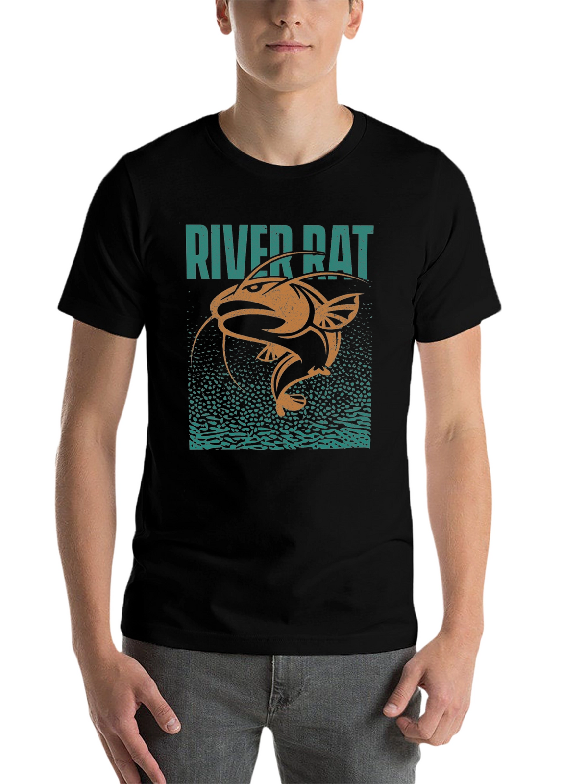 River Rat Graphic T-Shirt - Fishing Humor Tee