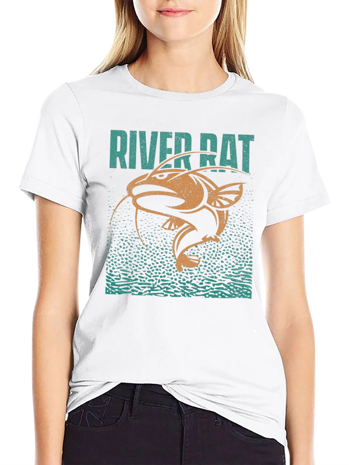 River Rat Graphic T-Shirt - Fishing Humor Tee