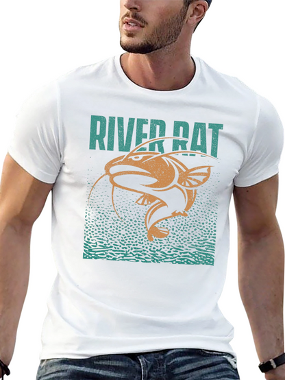 River Rat Graphic T-Shirt - Fishing Humor Tee