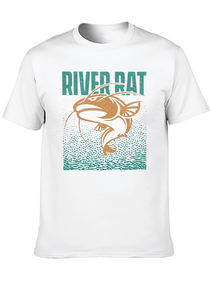 River Rat Graphic T-Shirt - Fishing Humor Tee