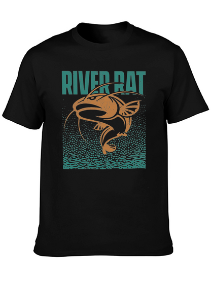 River Rat Graphic T-Shirt - Fishing Humor Tee