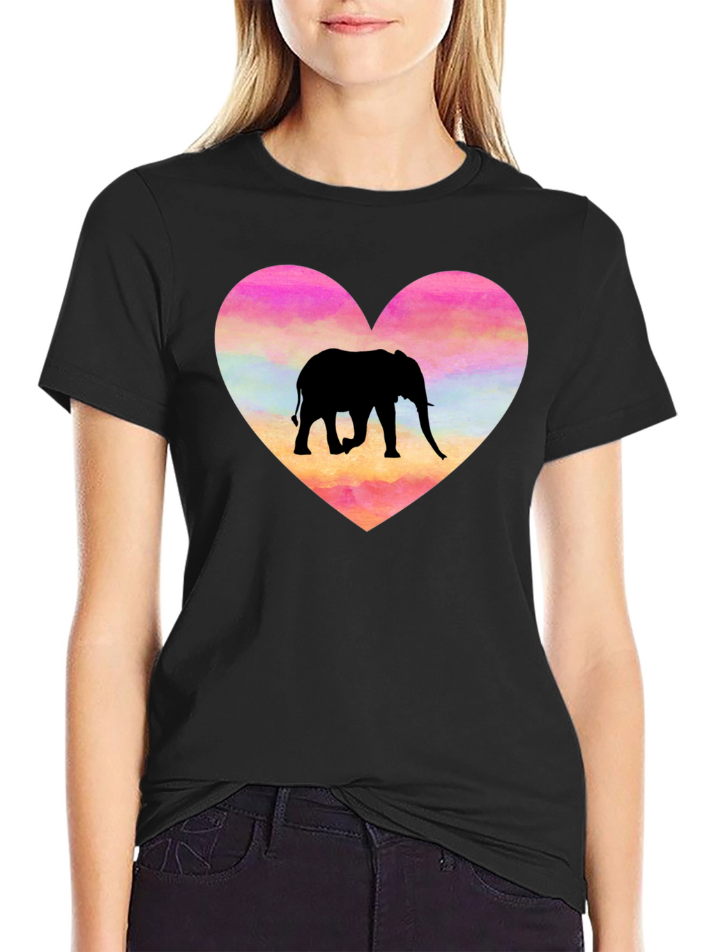 Elephant Heart Graphic T-Shirt - Love Animals!