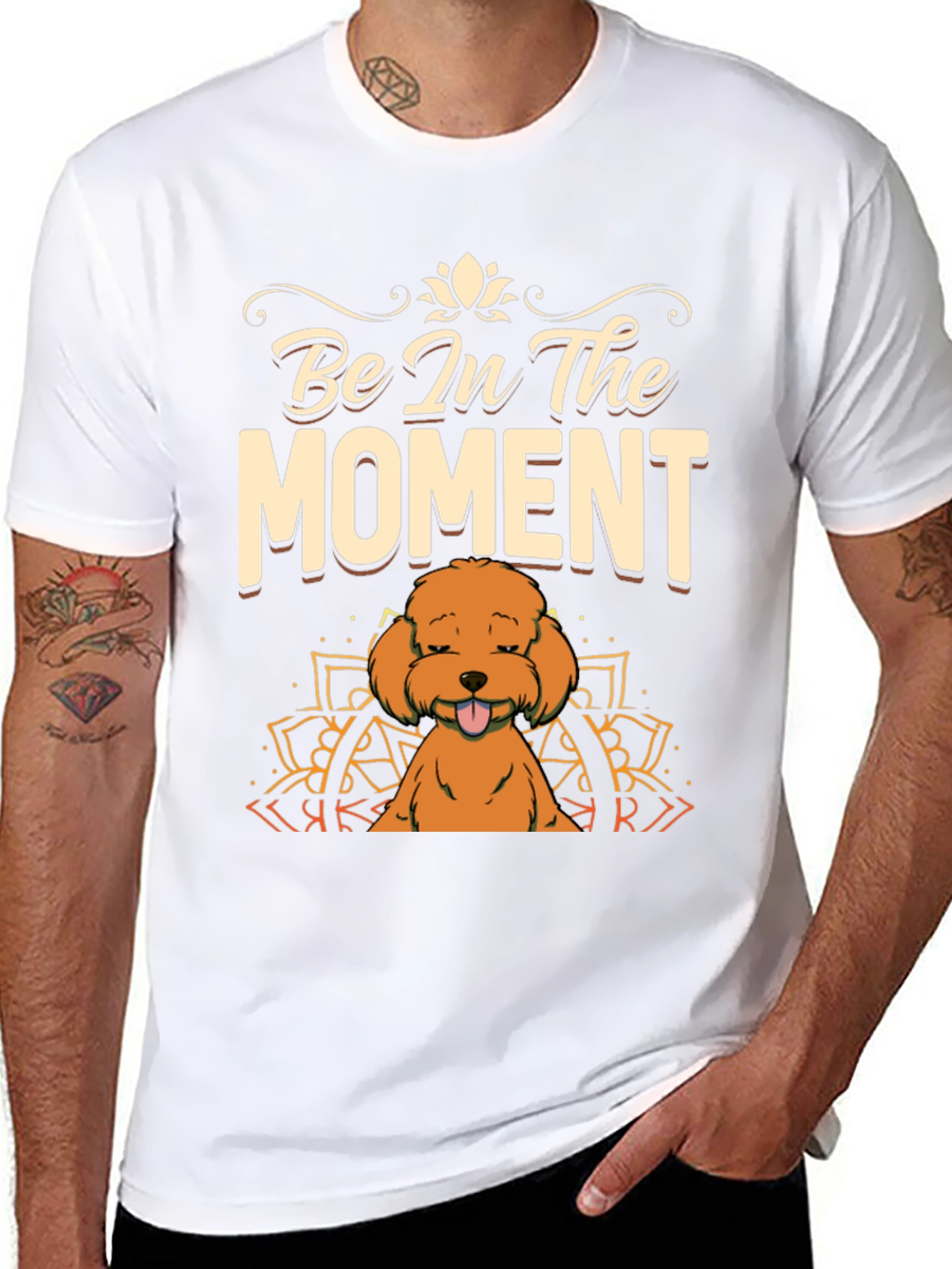 Be In The Moment Poodle T-Shirt - Black