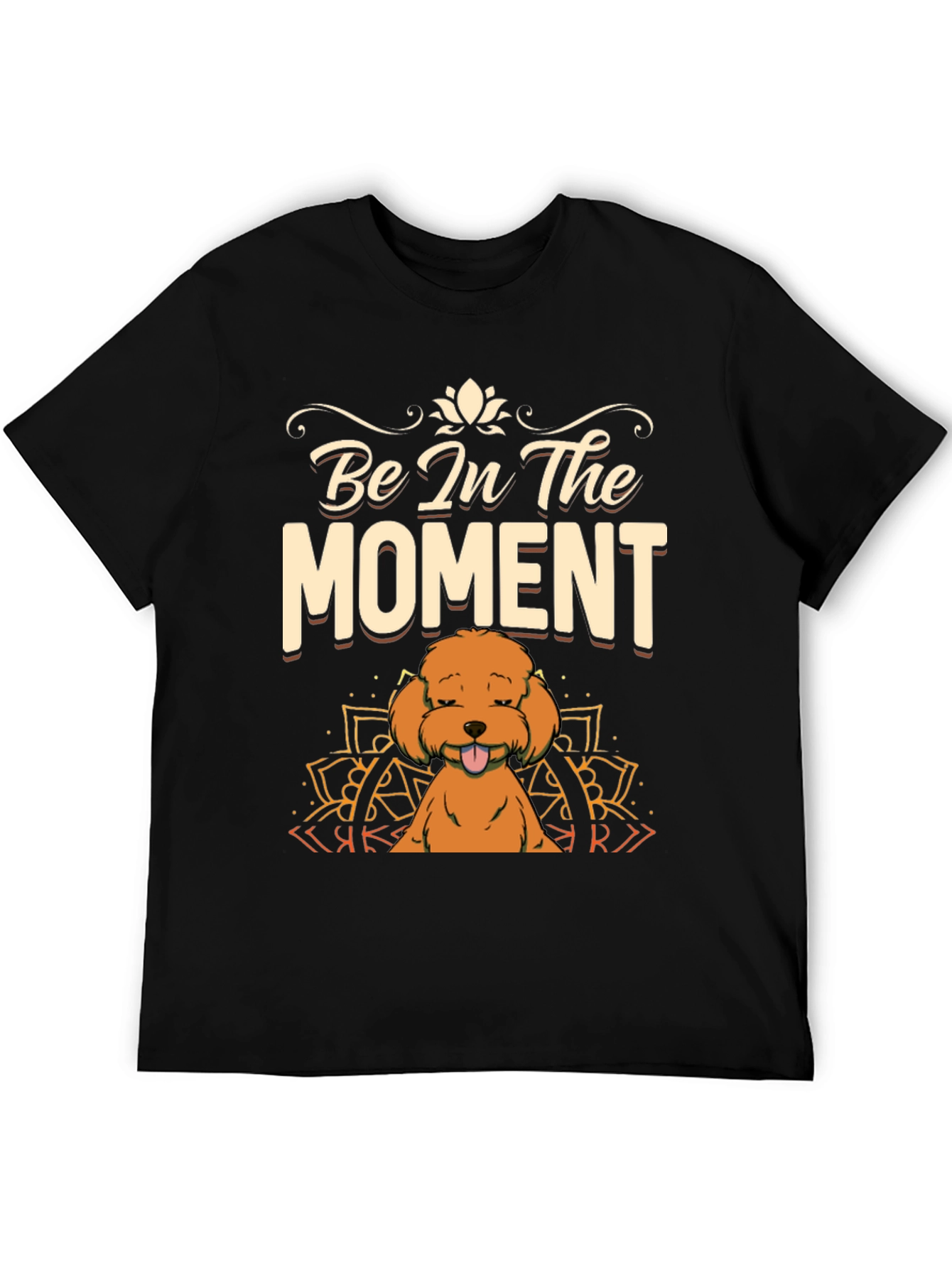 Be In The Moment Poodle T-Shirt - Black