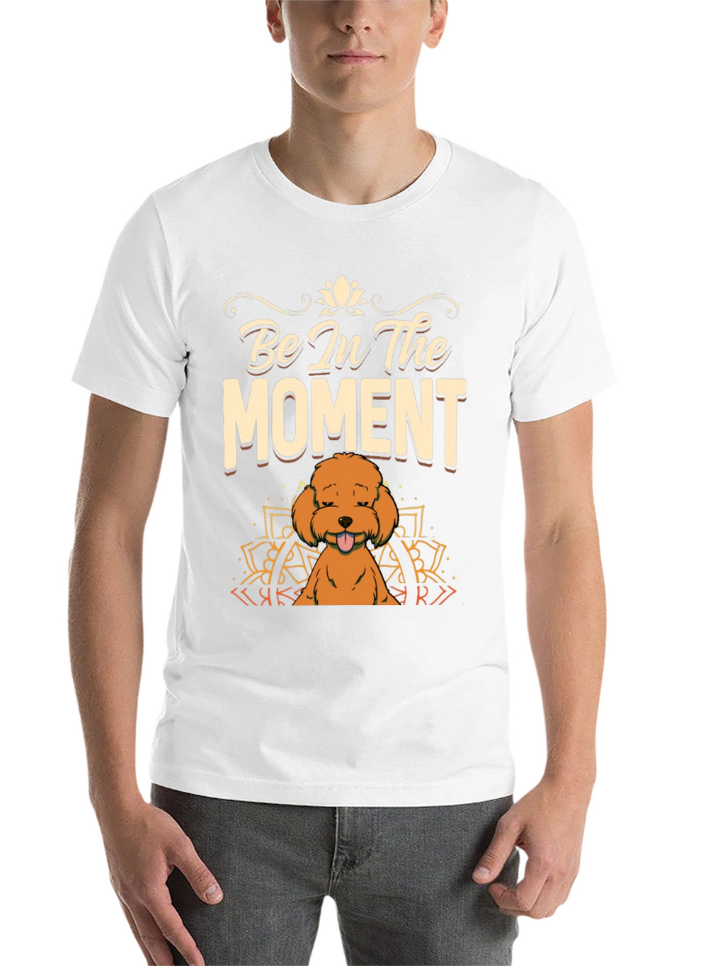 Be In The Moment Poodle T-Shirt - Black