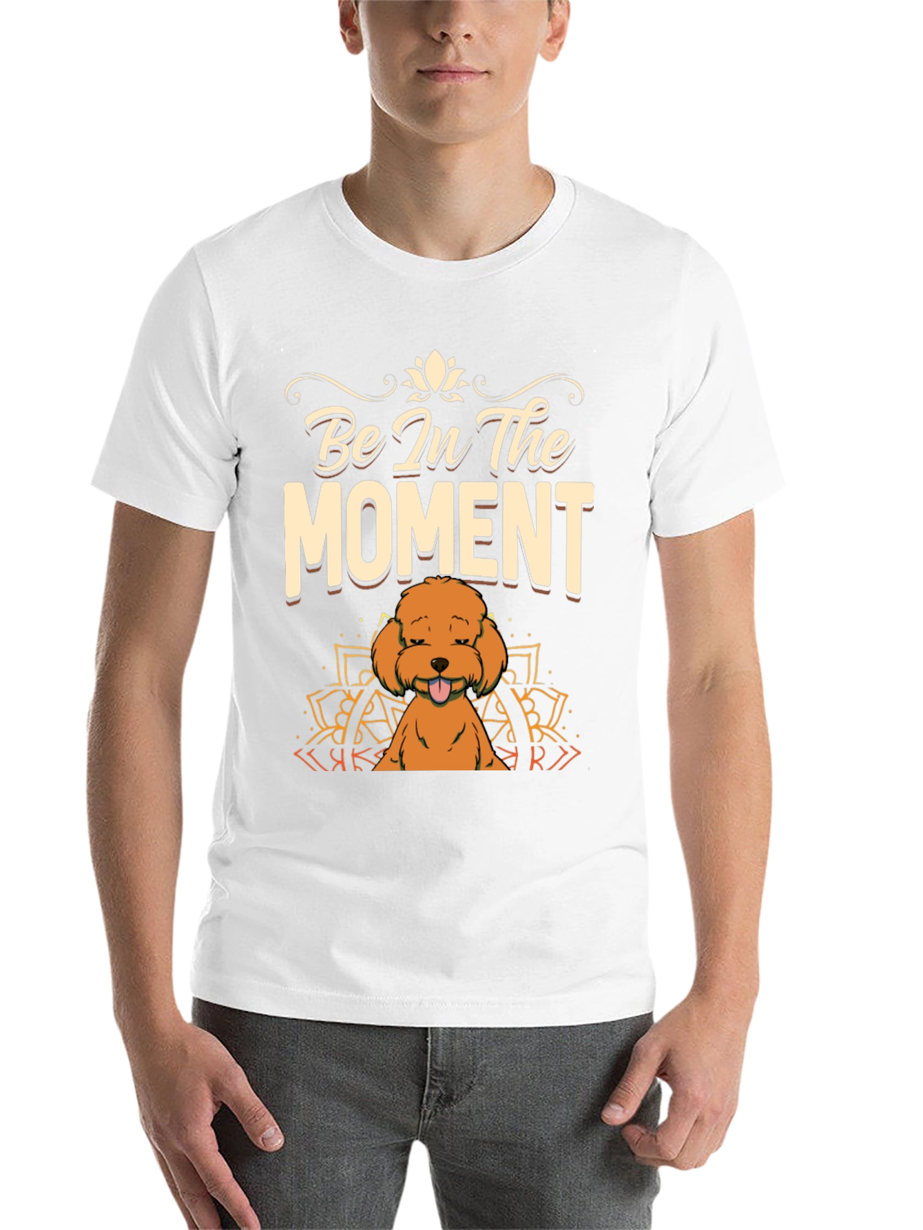 Be In The Moment Poodle T-Shirt - Black