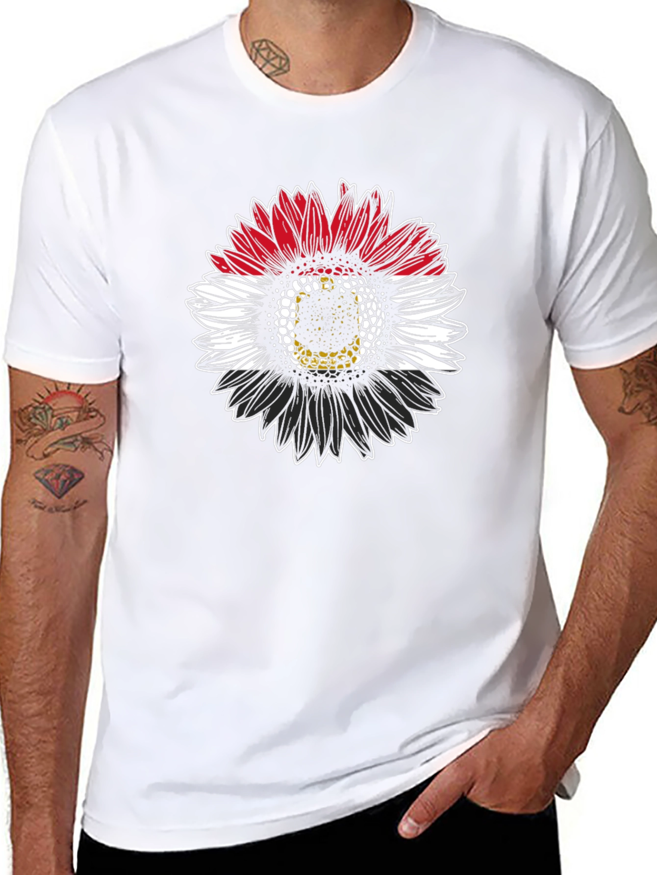 Egyptian Flag Sunflower Graphic Tee