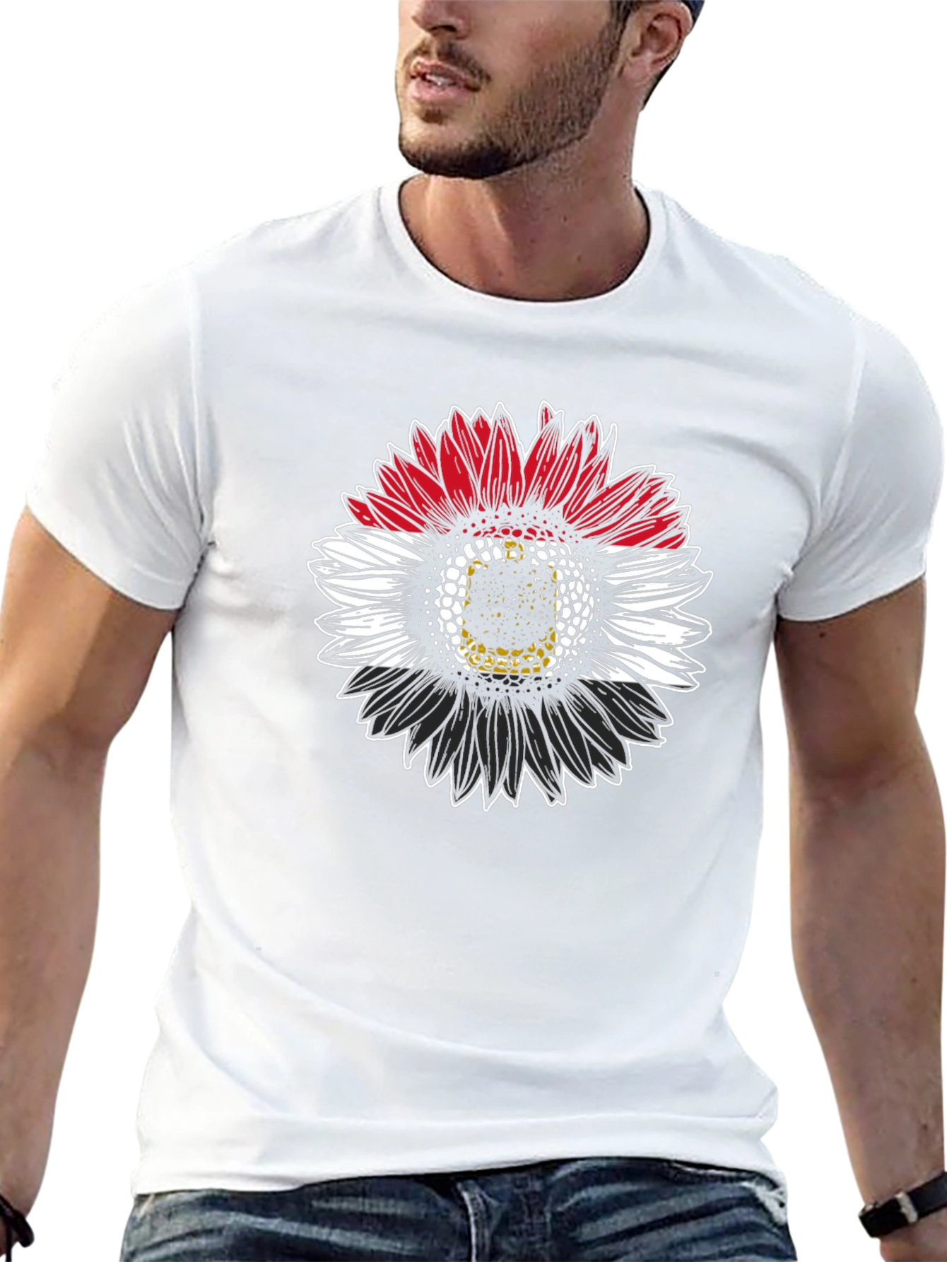 Egyptian Flag Sunflower Graphic Tee