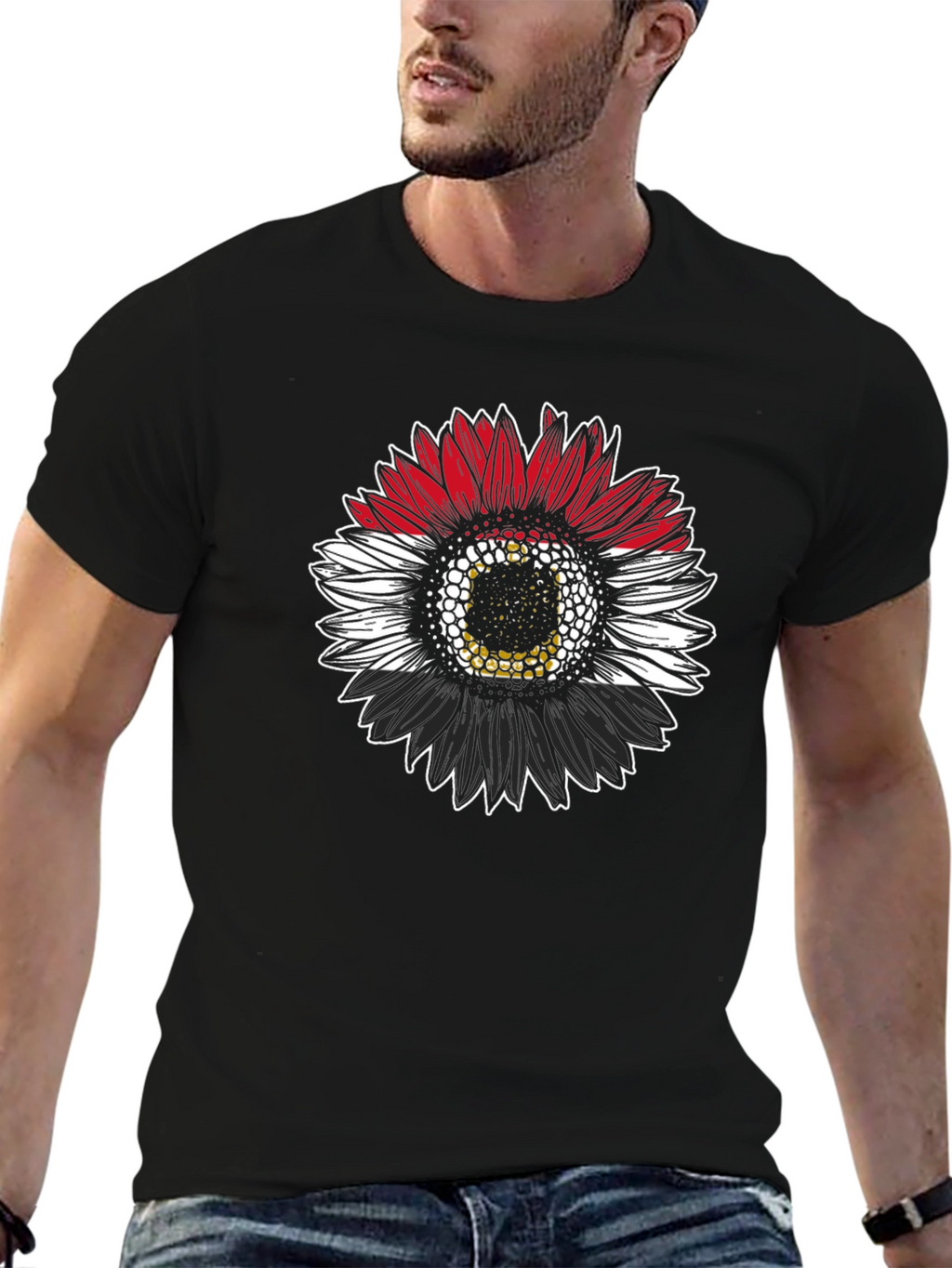 Egyptian Flag Sunflower Graphic Tee