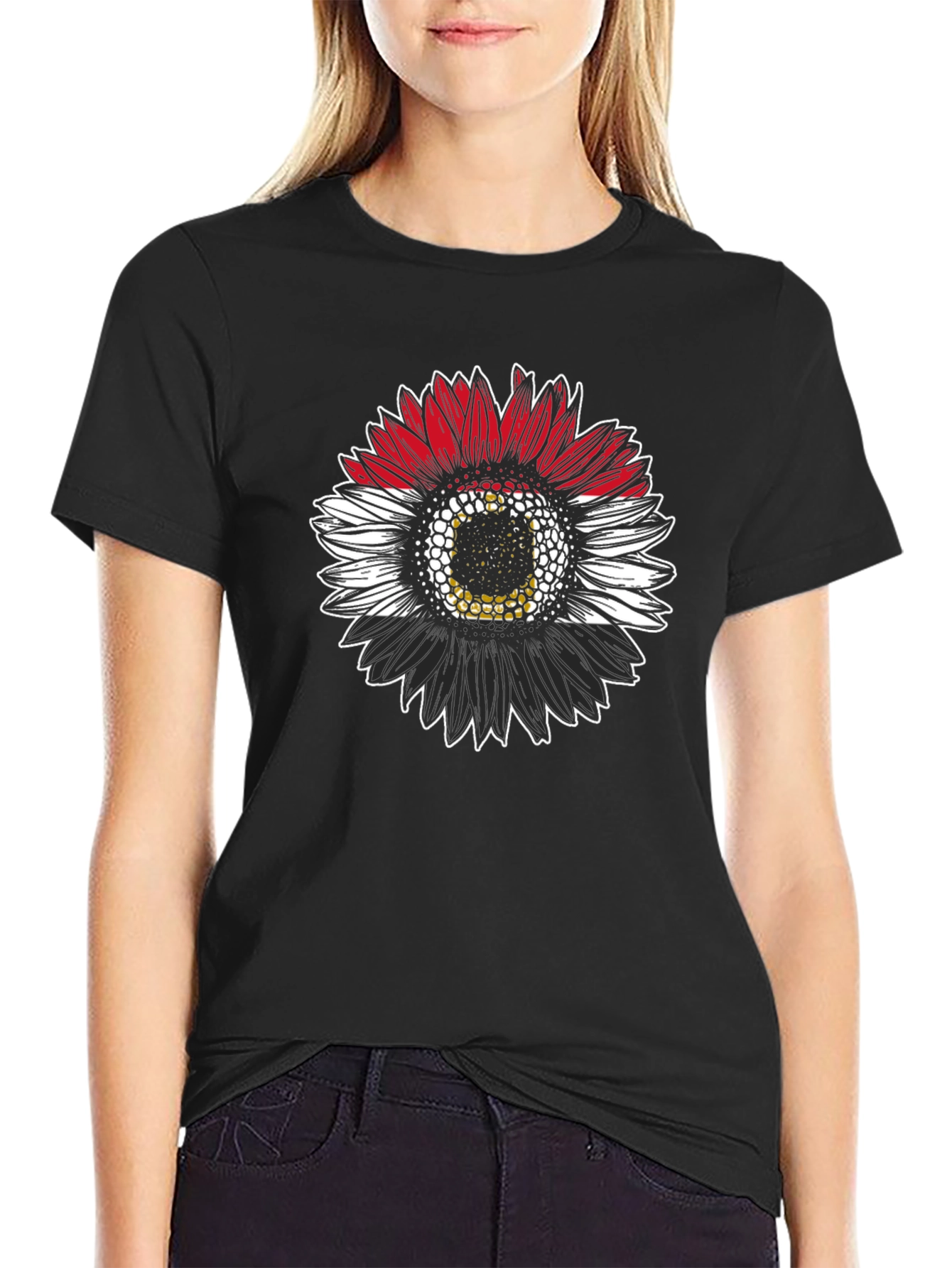 Egyptian Flag Sunflower Graphic Tee