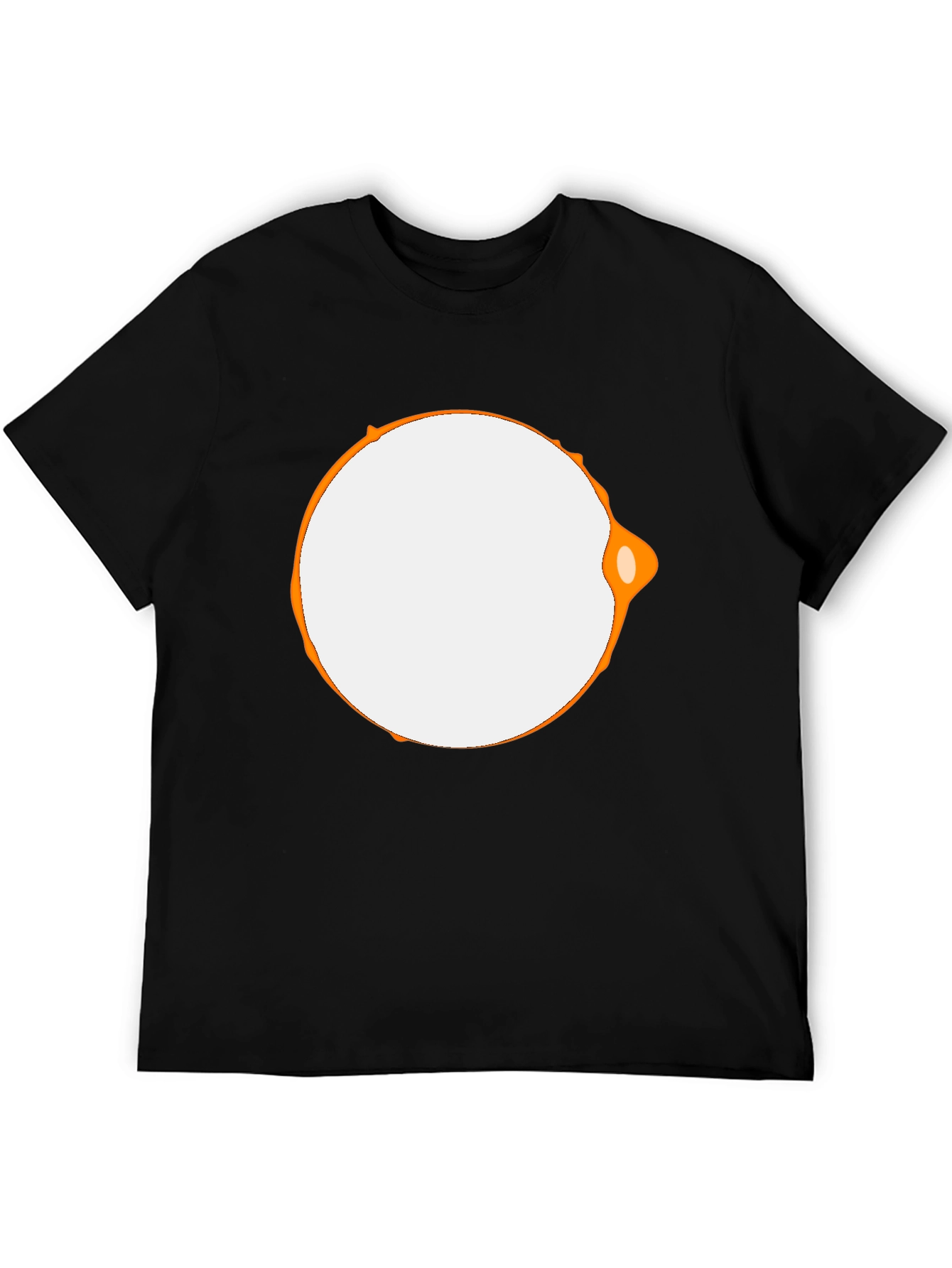 Modern Graphic Tee - Black with Abstract Circle Design