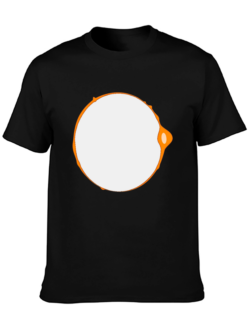 Modern Graphic Tee - Black with Abstract Circle Design