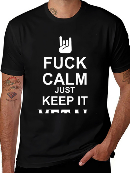 Fuck Calm Keep It Metal Black T-Shirt