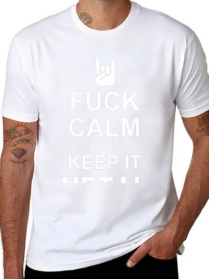 Fuck Calm Keep It Metal Black T-Shirt
