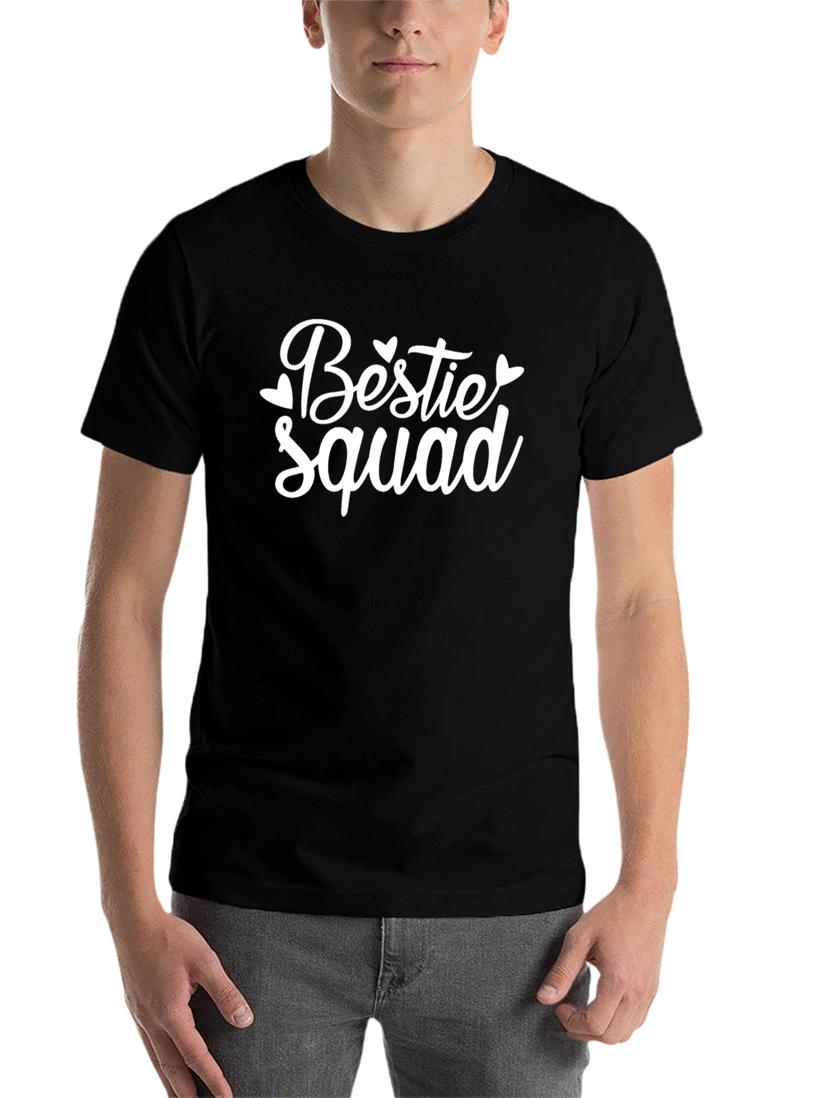 Bestie Squad Black Crew Neck T-Shirt