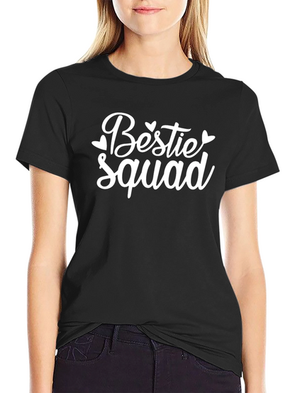 Bestie Squad Black Crew Neck T-Shirt