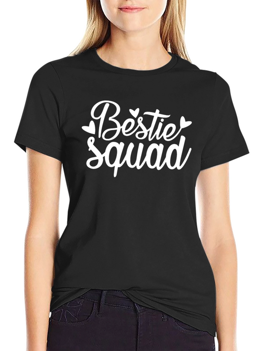 Bestie Squad Black Crew Neck T-Shirt