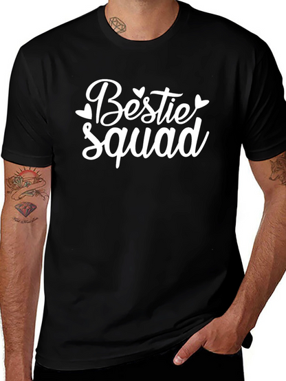 Bestie Squad Black Crew Neck T-Shirt