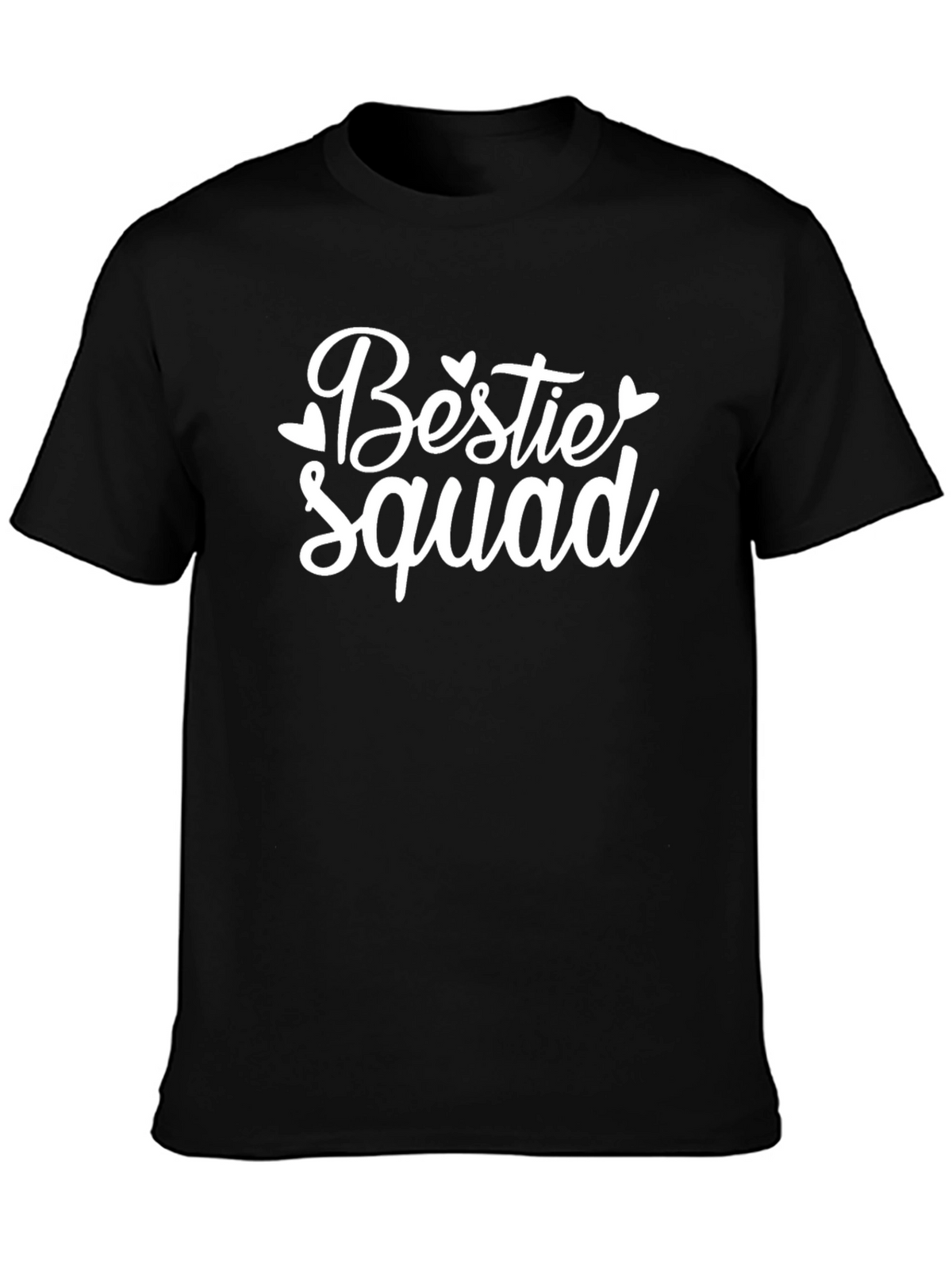 Bestie Squad Black Crew Neck T-Shirt