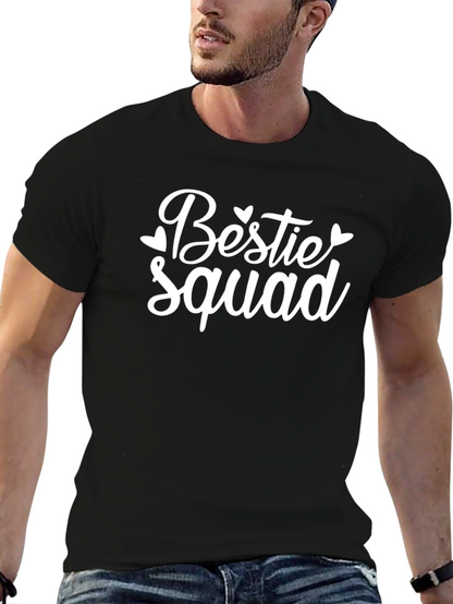 Bestie Squad Black Crew Neck T-Shirt