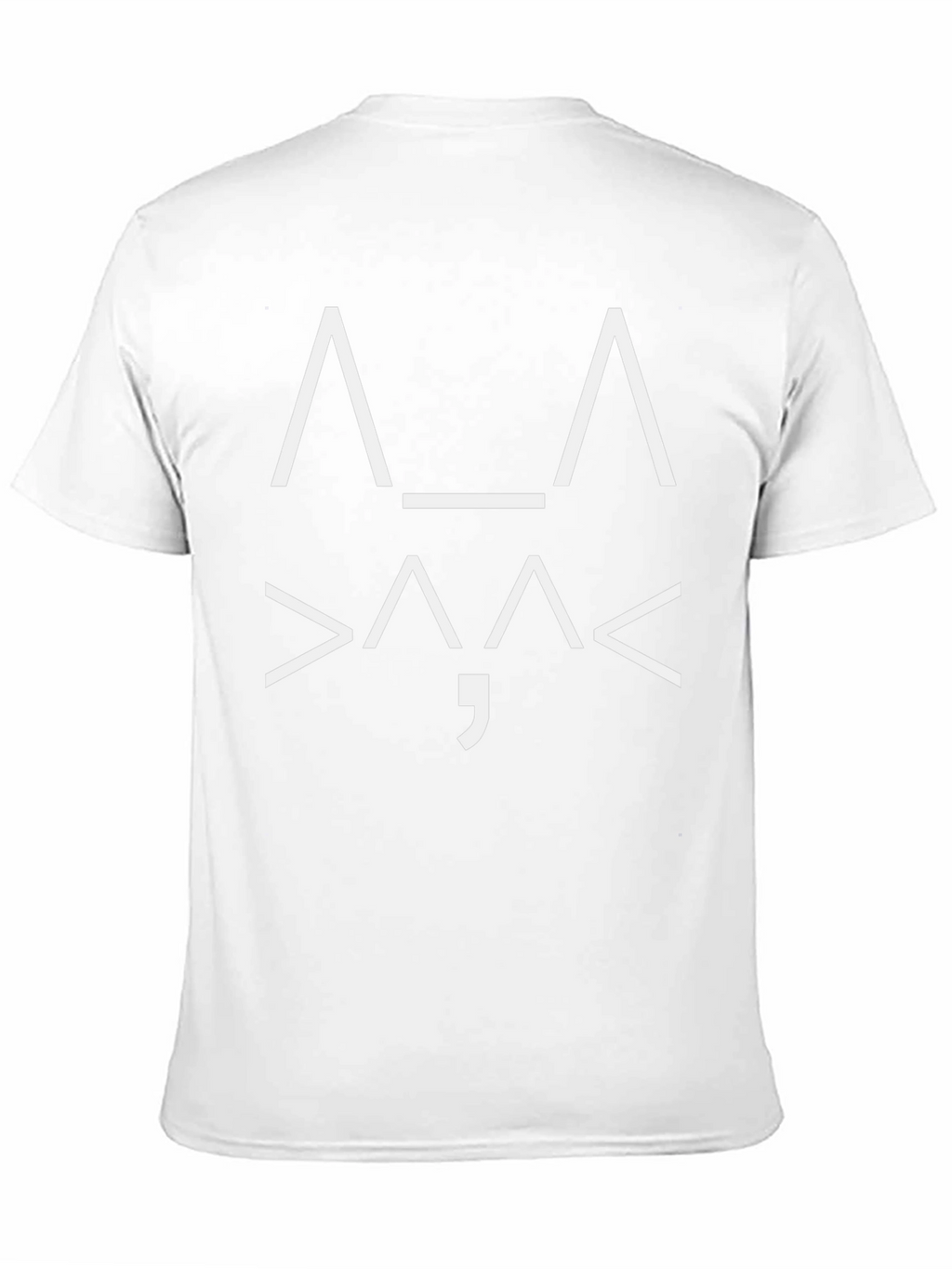 Black T-Shirt with ASCII Cat Face Design