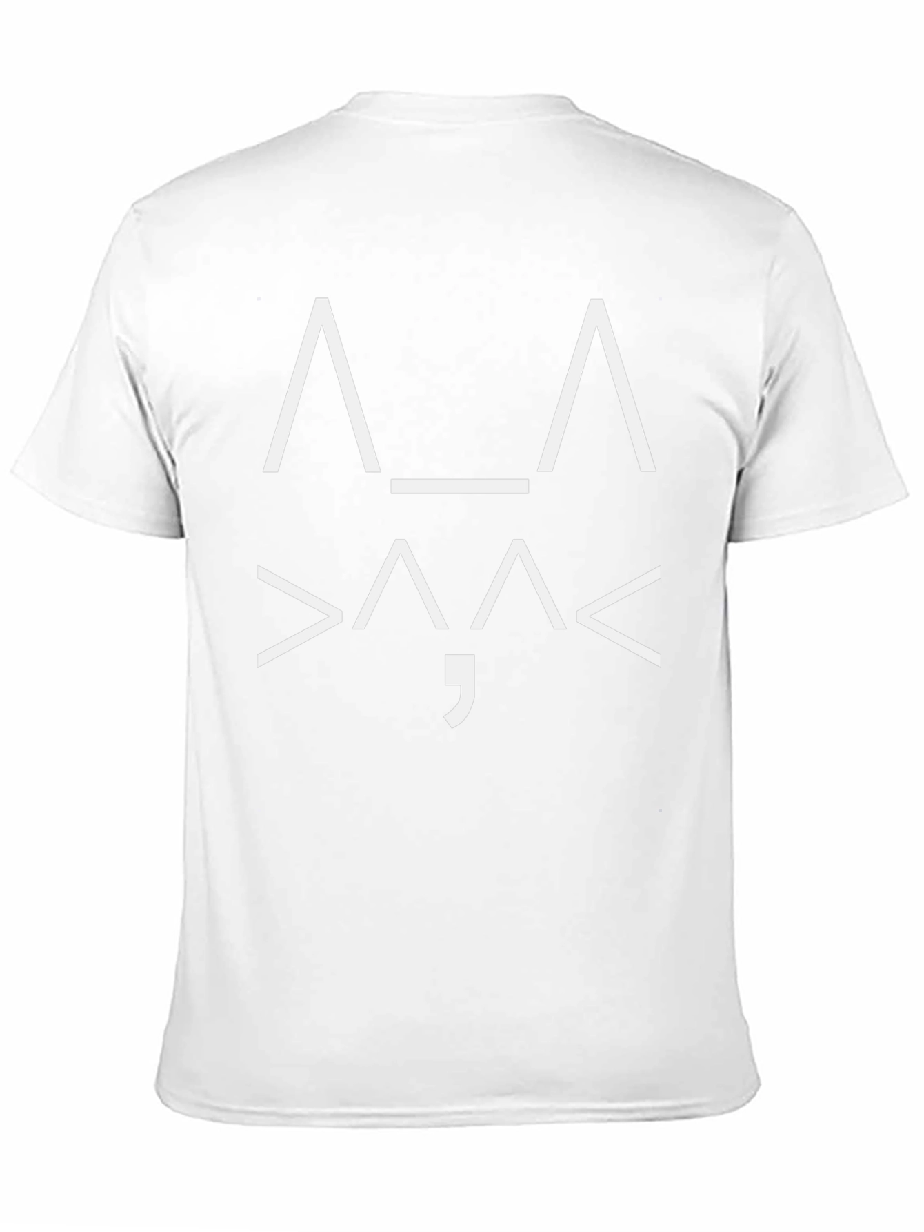 Black T-Shirt with ASCII Cat Face Design