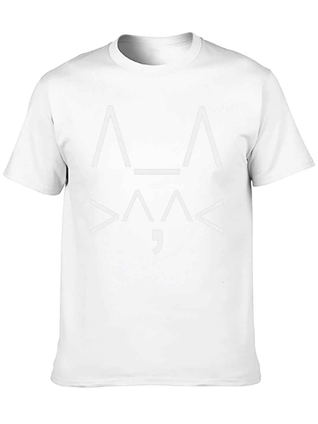 Black T-Shirt with ASCII Cat Face Design